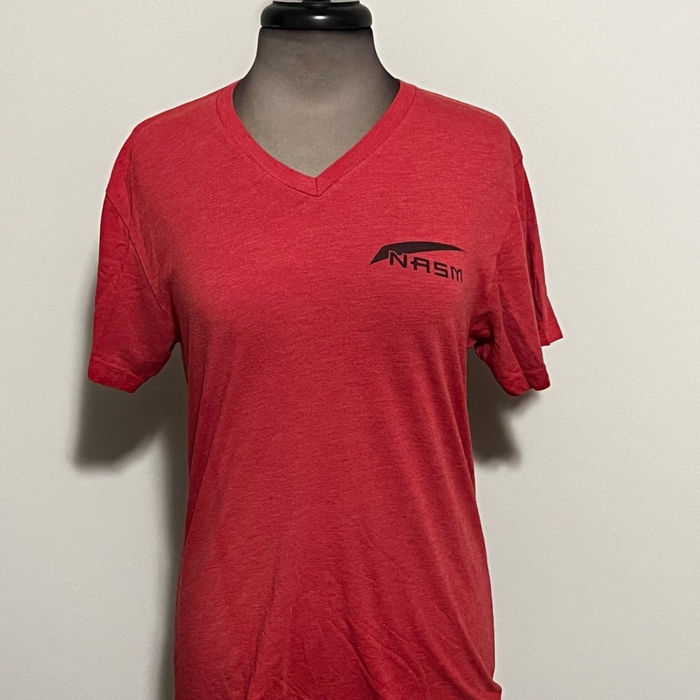 Red Hylete Men's NASM V-Neck T-Shirt
